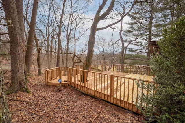 view of wooden deck