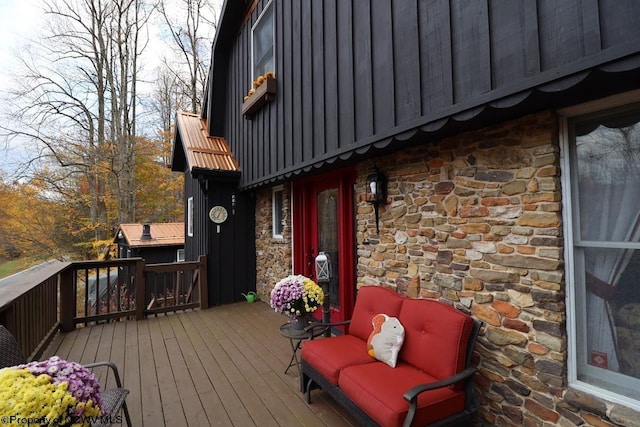 view of wooden terrace