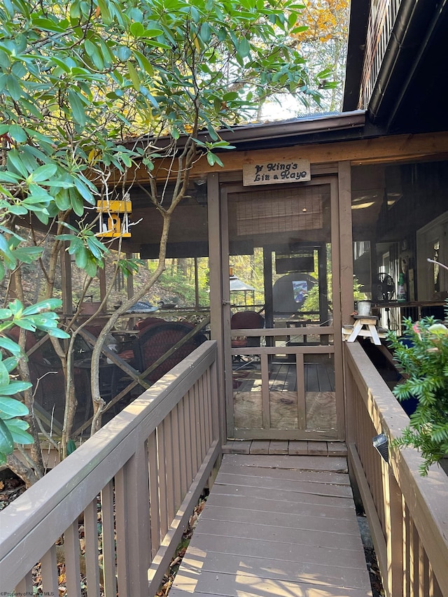 view of wooden deck