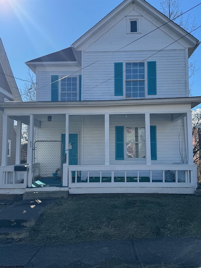 view of front of house featuring covered porch