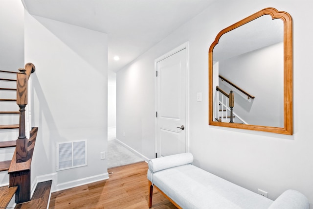 interior space featuring light wood-type flooring