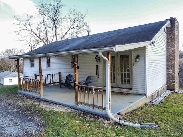 view of rear view of property