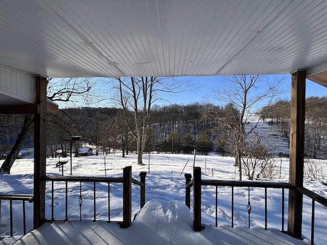 view of snowy yard