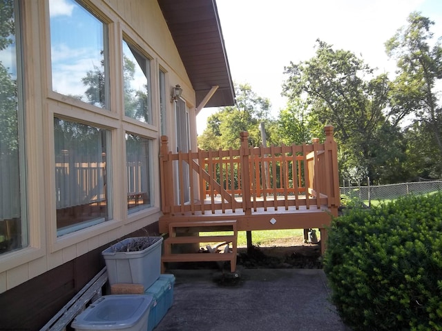 exterior space featuring a deck