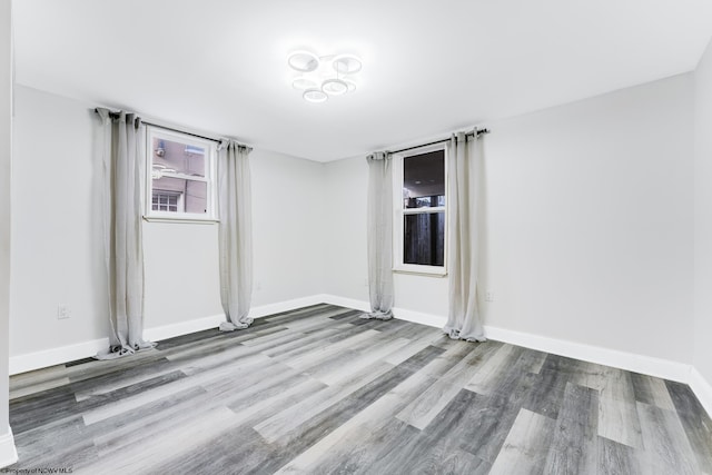 empty room featuring light hardwood / wood-style floors