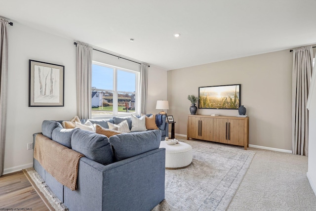 view of carpeted living room