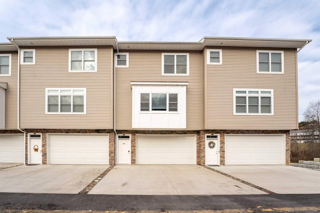 view of property with a garage