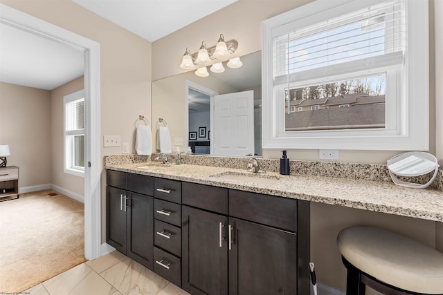 bathroom with vanity