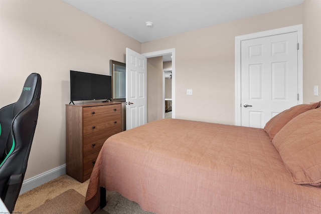 view of carpeted bedroom