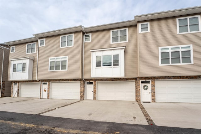 view of property with a garage