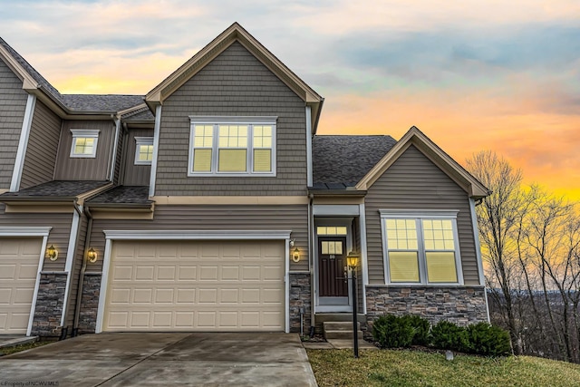 view of front of house featuring a garage