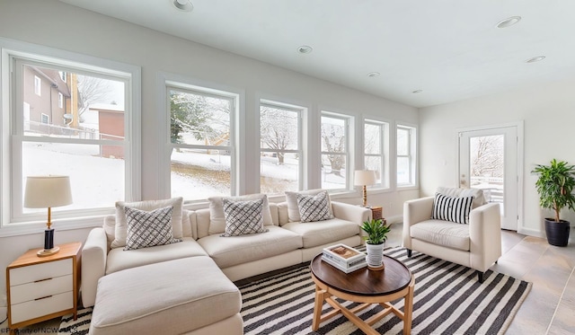 view of sunroom