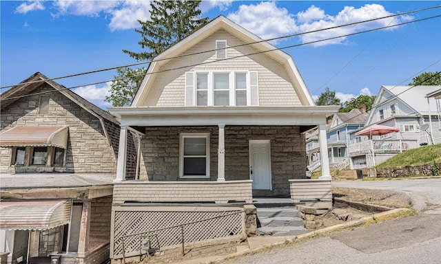 view of front of house with covered porch