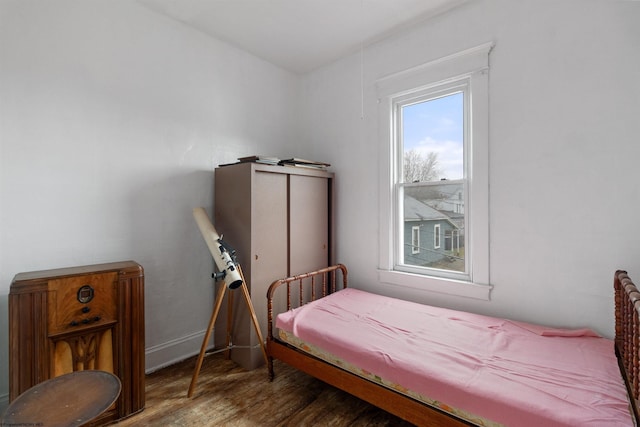 bedroom featuring wood-type flooring