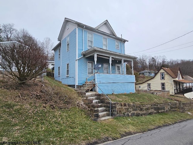 view of front of house featuring covered porch