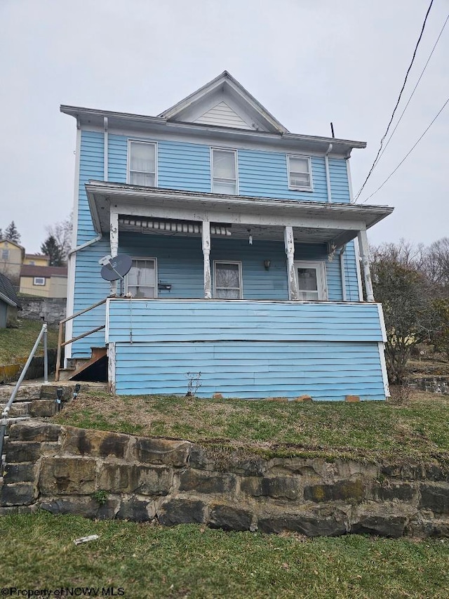 view of front of house with covered porch