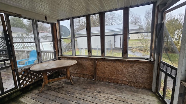 view of sunroom