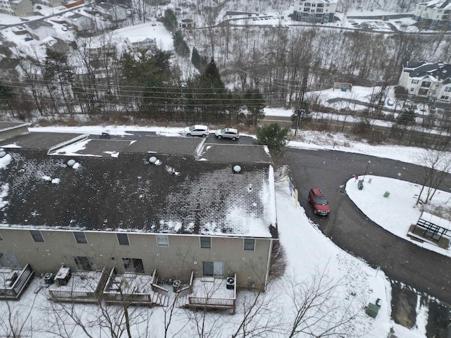 view of snowy aerial view