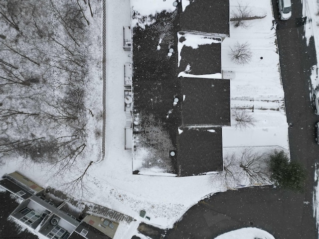 view of snowy aerial view