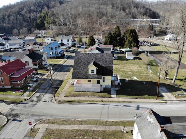 bird's eye view with a residential view