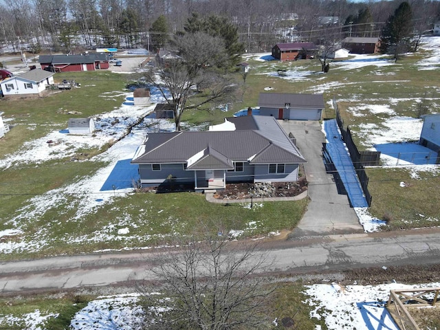 view of snowy aerial view