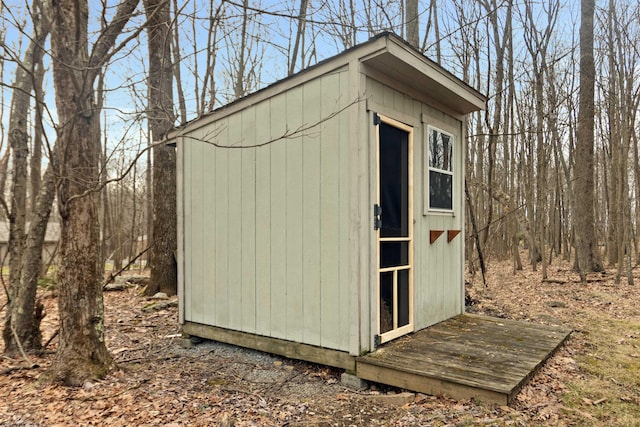 view of shed