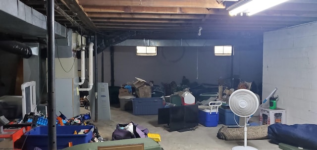 view of basement