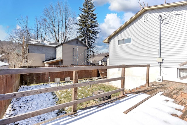 view of snowy yard