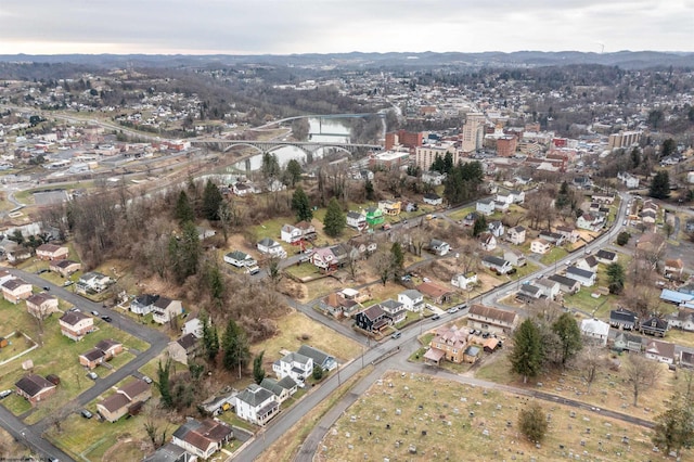 aerial view with a residential view