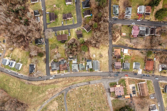 aerial view with a residential view