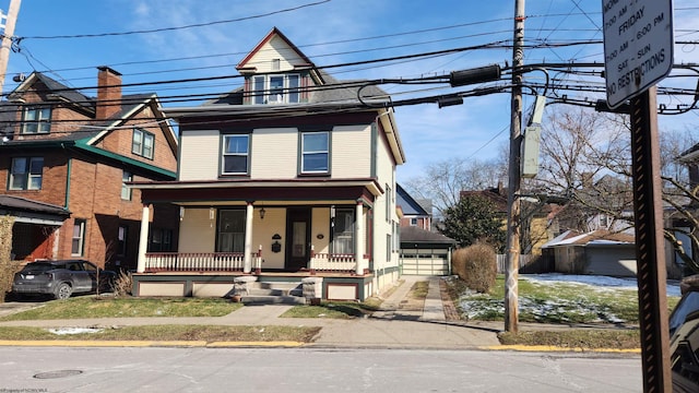 view of front of property with a porch