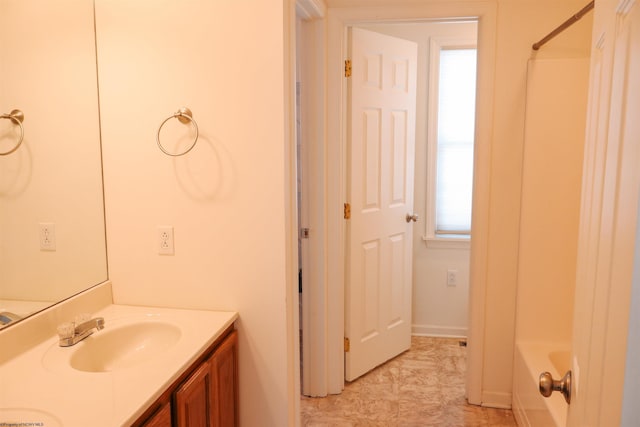 full bathroom featuring vanity