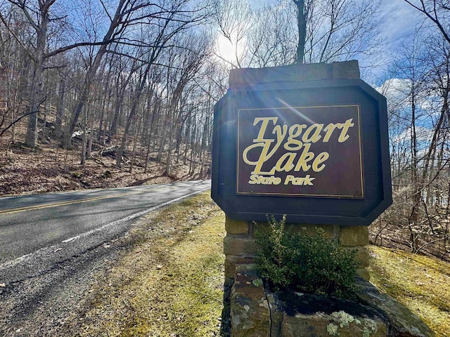 view of community sign