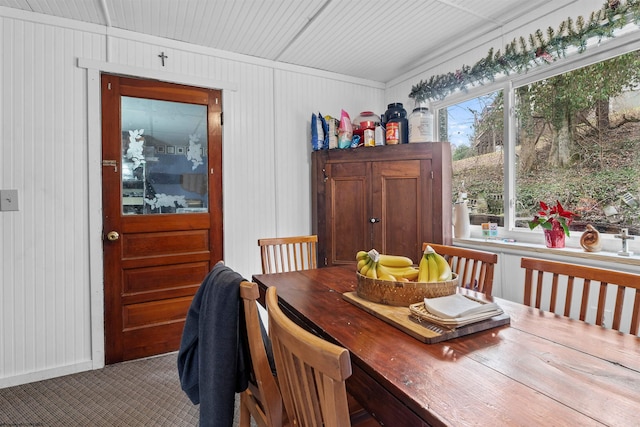 view of dining room