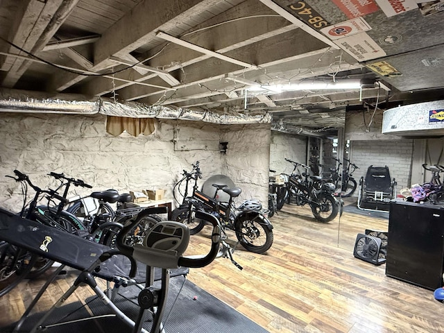 interior space featuring wood finished floors