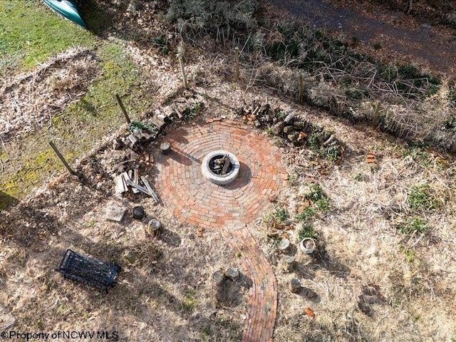 exterior details featuring a fire pit