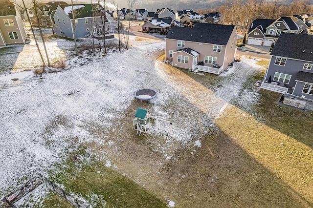 aerial view with a residential view