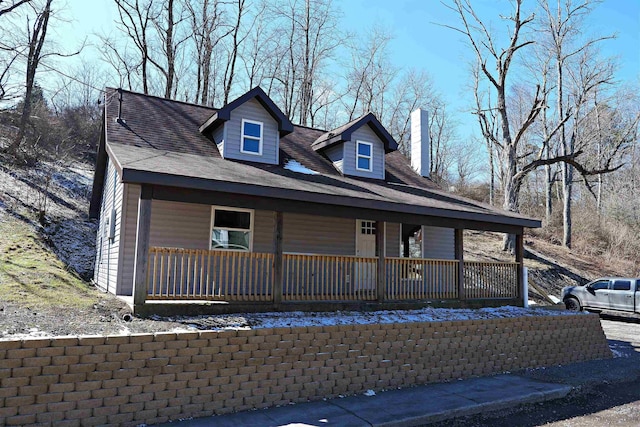 view of front of home with a porch