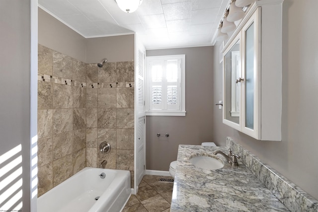 3508 Old Mill Rd, Weston, WV 26452 - full bath featuring baseboards, tub / shower combination, vanity, and toilet