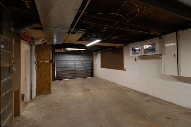 3508 Old Mill Rd, Weston, WV 26452 - garage with concrete block wall