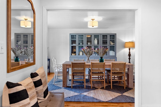 dining room featuring wood finished floors