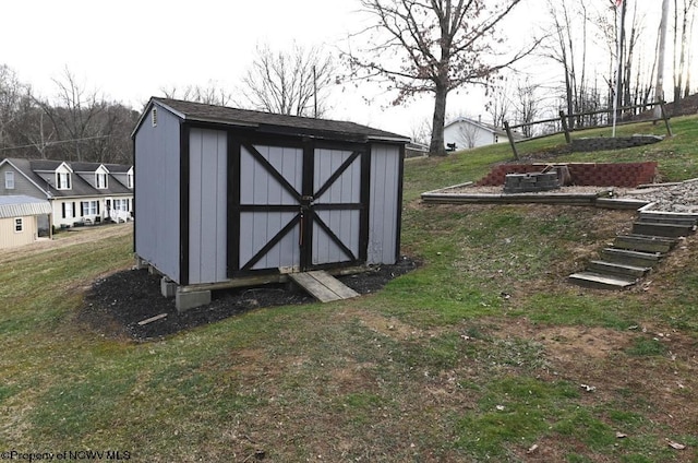 view of shed