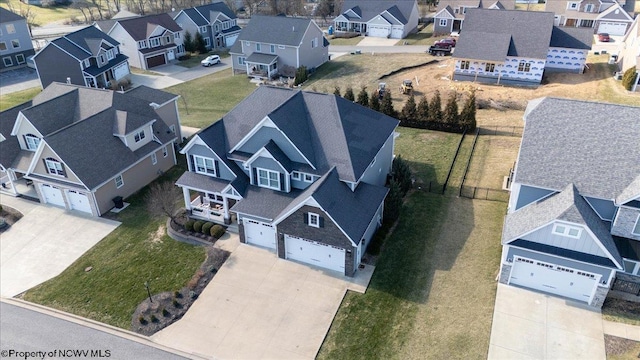 bird's eye view featuring a residential view