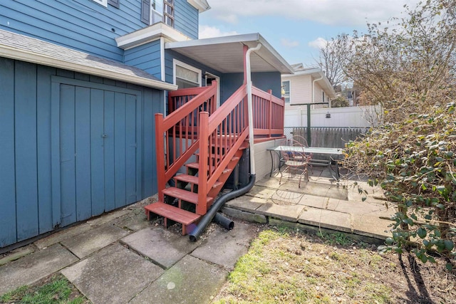 view of patio with fence