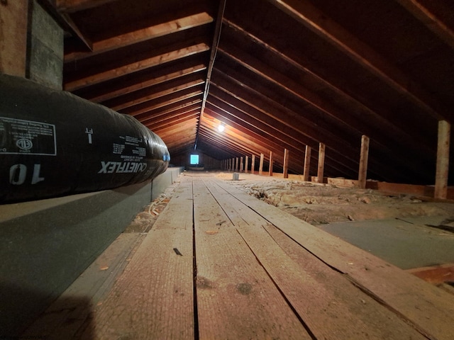 view of attic