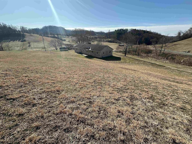 view of yard featuring a rural view