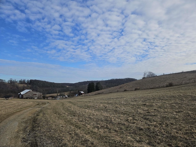 mountain view with a rural view