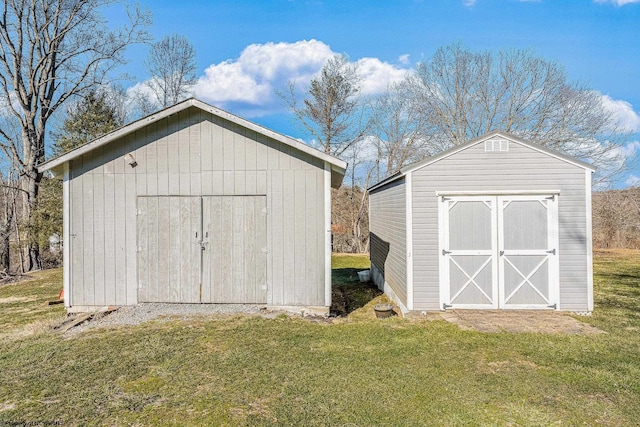 view of shed