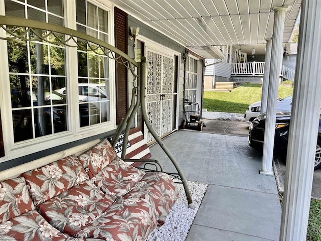 view of patio / terrace with a porch