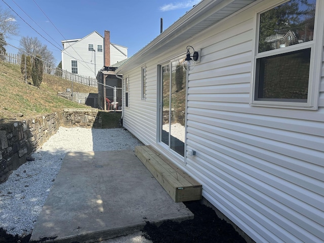 exterior space with fence